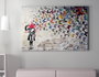 Wallity WY51 Banksy Lienzo Decorativo Enmarcado 50 x 70 cm